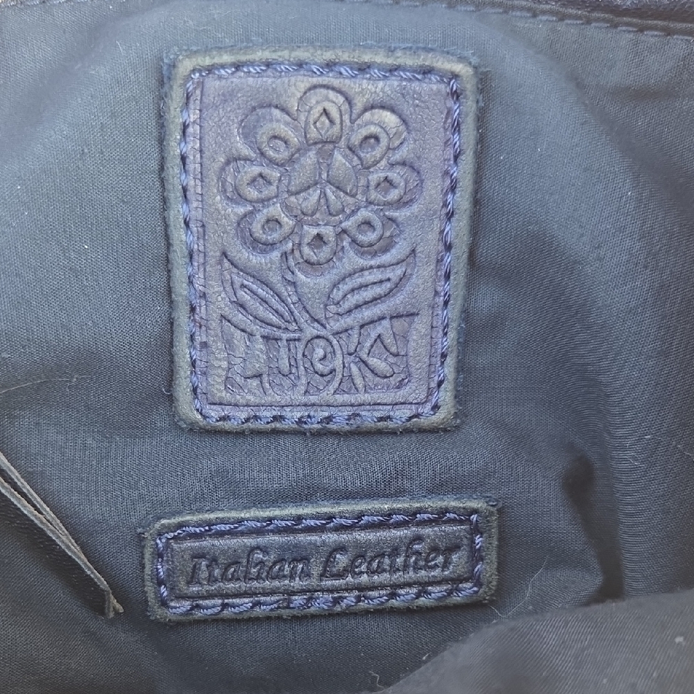 LUCKY BRAND Stash "Ramblin' Rose" shoulder bag 100% Lamb Leather - Picture 12 of 13